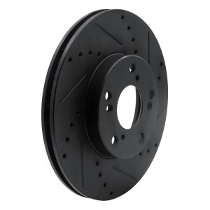 Honda Civic Brake Rotor (1) - Front Right - R1 Concepts - Drilled & Slotted - Black - `06-`15 Honda Civic Brake Rotor (1) - Front Right - R1 Concepts - Drilled & Slotted - Black - `06-`15
